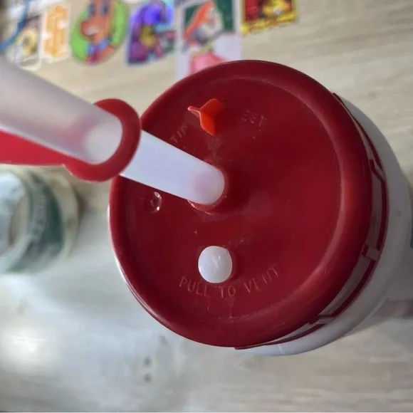 Vintage ICEE Water Bottle With Reuseable Straw 1980s NEW OLD STOCK NOS - Picture 4 of 4